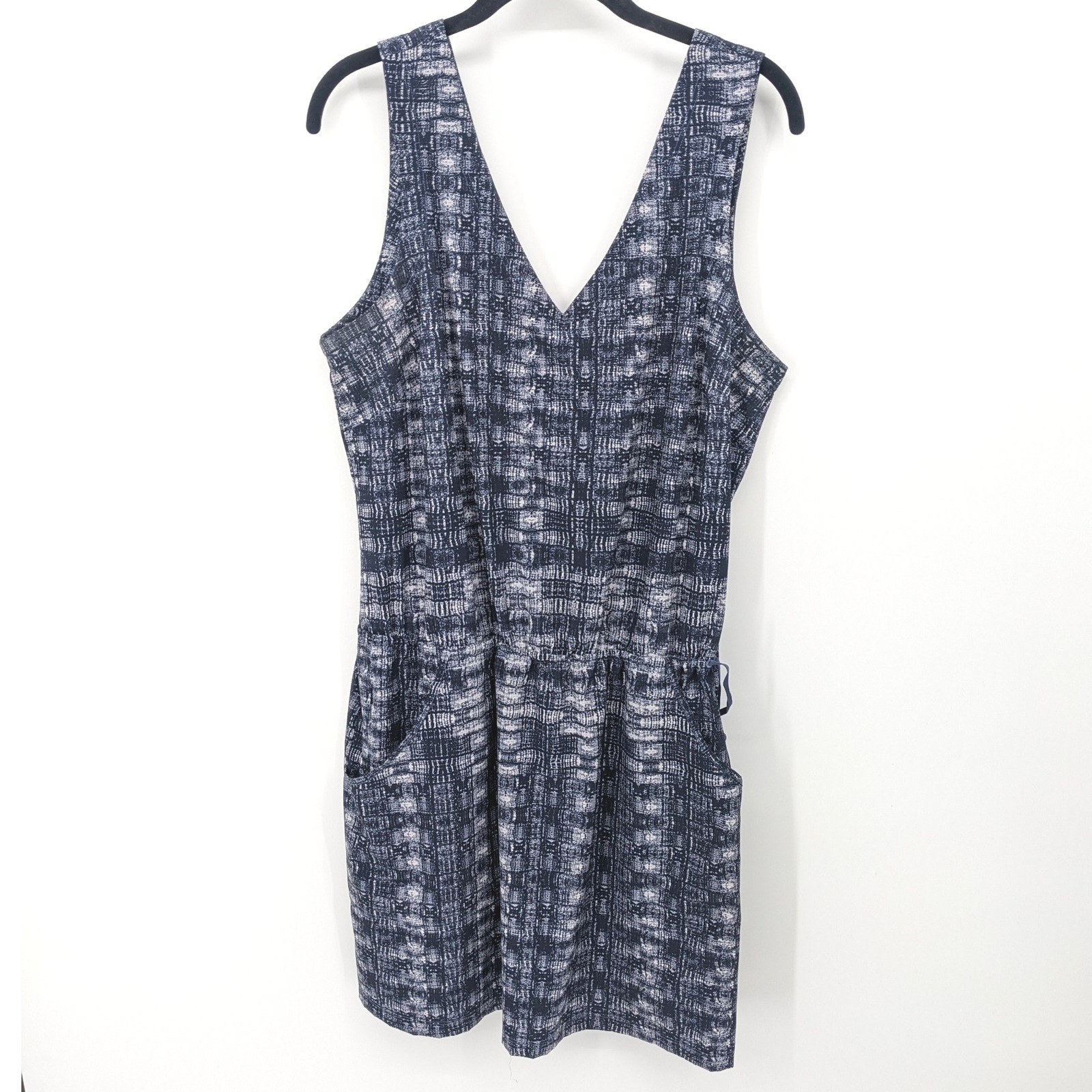 Toad & Co Dress Womens X Large Blue Sleeveless Pockets Elastic Waist Outdoors